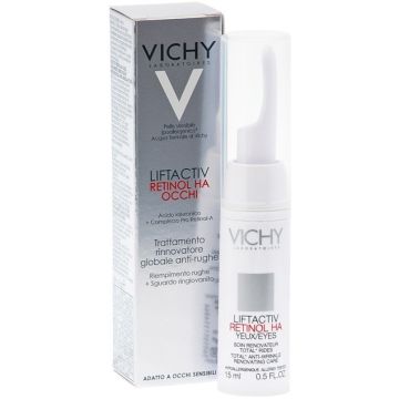 Vichy Liftactiv Retinol Crema Anti Rughe Acido Ialuronico Contorno Occhi 15ml