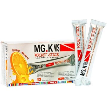 MG.K Vis Pocket Stick Integratore Arancia 12 Buste 15ml