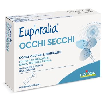Euphralia Gocce Oculari Lubrificanti Occhi Secchi 15 Monodose 0,5 ml