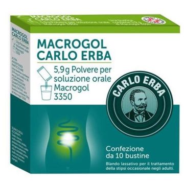 Macrogol Carlo Erba Polvere Soluzione Orale 10 Bustine
