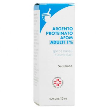 Argento Proteinato Afom 1% Adulti Gocce Nasali e Auricolari 10ml