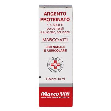 Argento Proteinato Marco Viti 1% Adulti Gocce Nasali e Auricolari 10ml