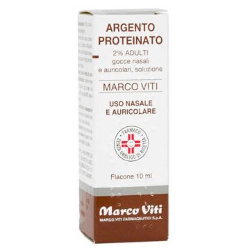 Argento Proteinato Marco Viti 2% Adulti Gocce Nasali e Auricolari 10ml