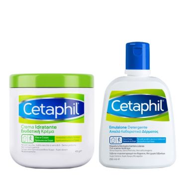 Cetaphil Crema Idratante 450g + Omaggio Emulsione Detergente 250ml
