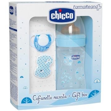 Chicco Gift Set Boy Regalo Bimbo Azzurro Caucciù 