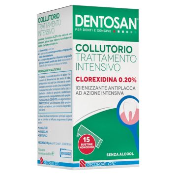 Dentosan Collutorio Trattamento Intensivo Clorexidina 15 Bustine Monodose