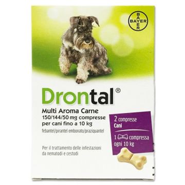Drontal Multi Aroma Carne per Cane fino 10kg 20 Compresse