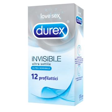 Durex Invisible Profilattici Ultra Sottili 12 Pezzi