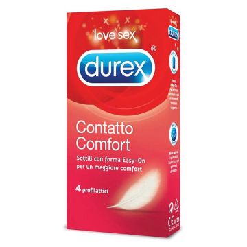 Durex Contatto Comfort Profillattici Easy On 4 Pezzi