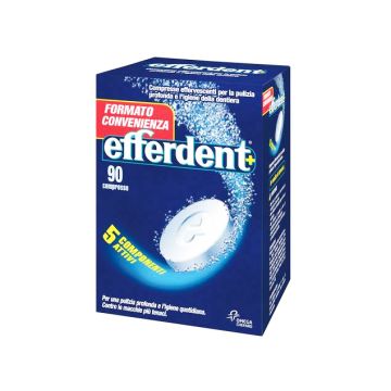Efferdent Anti Batterico Per Dentiere 90 Compresse Effervescenti