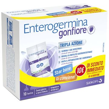 Enterogermina Gonfiore Integratore 10+10 Bustine
