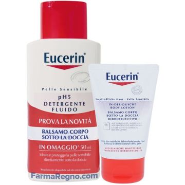 Eucerin Detergente Fluido pH5 200ml + Balsamo Corpo Sotto La Doccia 50ml