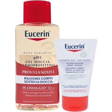Eucerin Gel Doccia Dermoprotettivo pH5 200ml + Balsamo Corpo Sotto La Doccia 50ml