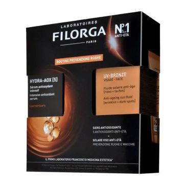 Filorga Cofanetto Hydra-AOX[5] Siero 30ml + UV-Bronze SPF50+ Solare 40ml