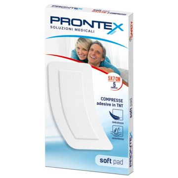 Garza Prontex Soft Pad in TNT 5x7cm 5 Compresse