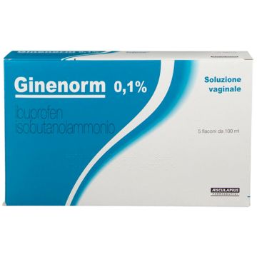 Ginenorm 0,1% Soluzione Vaginale 5 Lavande in Flaconi 100ml