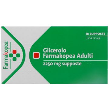 Glicerolo Farmakopea Adulti 18 Supposte 2250mg