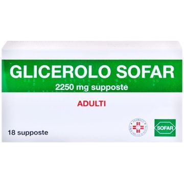 Glicerolo Sofar Adulti 2250mg 18 Supposte