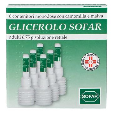 Glicerolo Sofar Adulti 6 Contenitori Monodose 6,75g