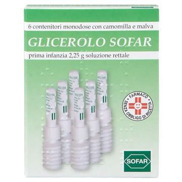 Glicerolo Sofar Prima Infanzia 6 Contenitori Monodose 2,25g