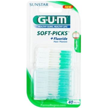 GUM Soft-Picks Scovolini Regular con Fluoride 40Pezzi