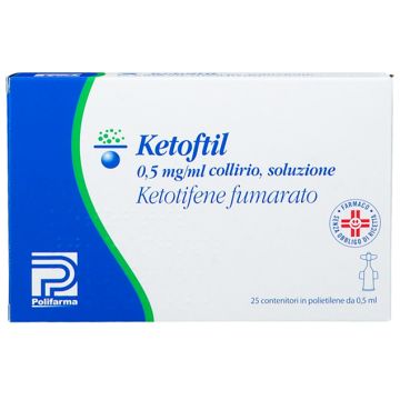 Ketoftil Collirio 0,5mg/ml 25 Contenitori Monodose da 0,5ml