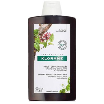Klorane Shampoo Fortificante Chinina e Stella Alpina Bio 400ml