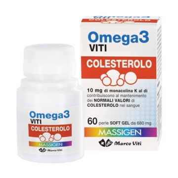 Massigen Omega 3 Viti Integratore Colesterolo 60 Perle