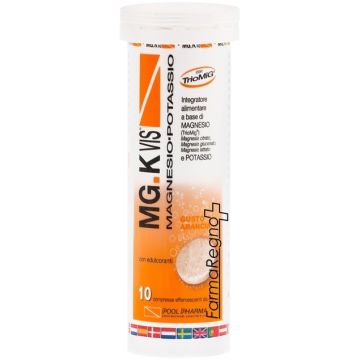 MG.K Vis Integratore Effervescente Magnesio Potassio Arancia 10 Compresse