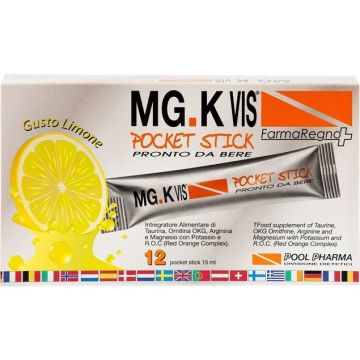 MG.K Vis Pocket Stick Integratore Limone 12 Buste 15ml