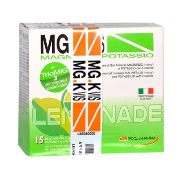 MG.K Vis Magnesio Potassio Lemonade 15+15 Bustine Pacco Doppio