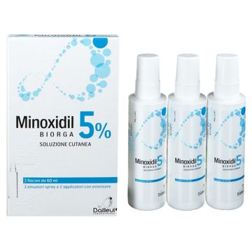 Minoxidil Biorga 5% Soluzione Cutanea 3 Flaconi da 60ml