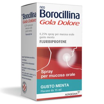 Neo Borocillina Gola Dolore Spray 0.25% Gusto Menta 15ml