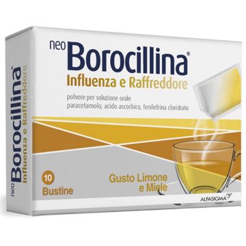 Neo Borocillina Influenza e Raffreddore Gusto Miele e Limone 10 Bustine