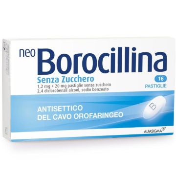 Neo Borocillina Senza Zucchero 1.2mg+20mg 16 Pastiglie