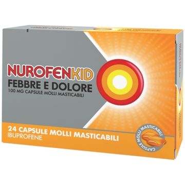 NurofenKid Febbre e Dolore Ibuprofene 100 mg 24 Capsule