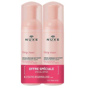 Nuxe Very Rose Mousse Micellare Struccante Pacco Doppio 150+150ml