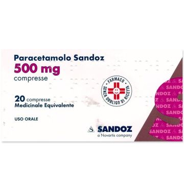Paracetamolo Sandoz 20 Compresse 500mg