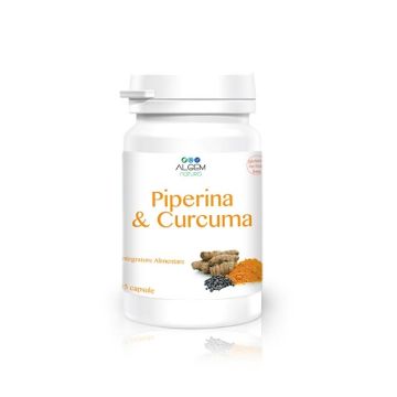 Piperina & Curcuma Integratore Naturale Algem 45 Capsule