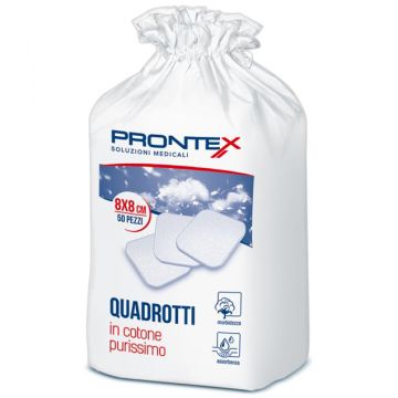 Prontex Quadrotti Cotone Idrofilo 50 Pezzi