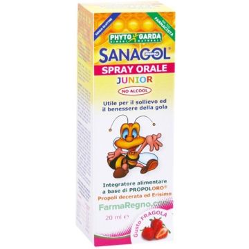 Sanagol Spray Orale Gola Bambini Fragola 20ml