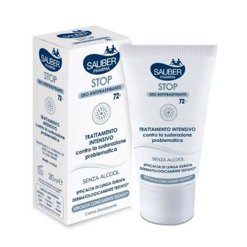 Sauber Stop Crema Deodorante Antitraspirante 72h 30ml