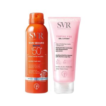 SVR Sun Secure Brume SPF50+ Invisibile Rinfrescante 200ml + Omaggio Gel Detergente