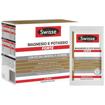 Swisse Magnesio e Potassio Forte Integratore Sali Minerali 24 Bustine