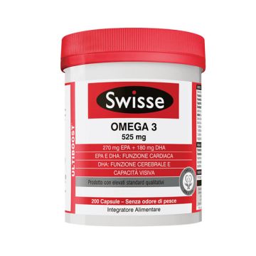 Swisse Omega 3 Integratore 525mg 200 Capsule