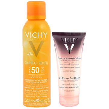 Vichy Capital Soleil Spray Invisibile Idratante SPF50 200ml + Omaggio Gel Doccia 100ml