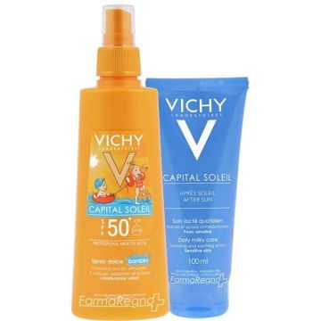 Vichy Capital Soleil Spray Dolce Bambino SPF50+ Latte Dopo Sole Omaggio