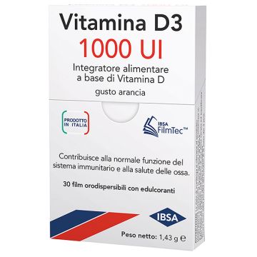Vitamina D3 1000 UI Gusto Arancia 30 Film Orodispersibili