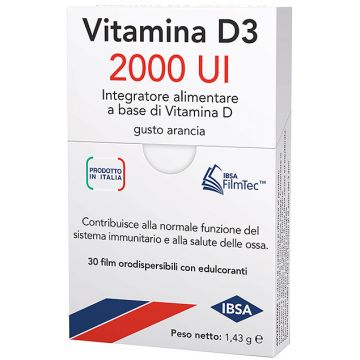 Vitamina D3 2000 UI Gusto Arancia 30 Film Orodispersibili