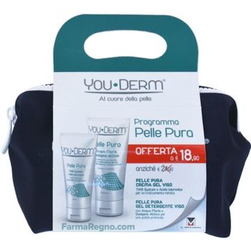 You Derm Pelle Pura Kit Crema + Gel Detergente Acne Pelle Impura